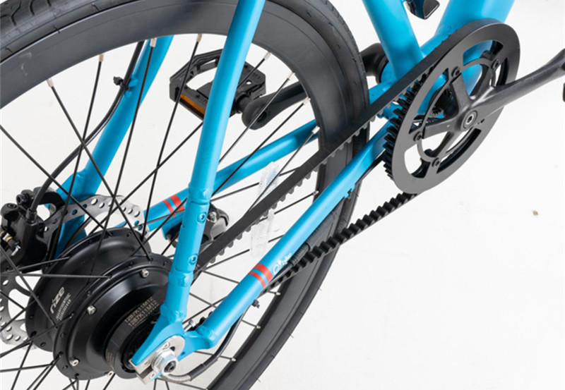 Vélo électrique Lee7000 700C pour trajets domicile-travail, vélo de route électrique à une vitesse avec transmission par courroie
   
