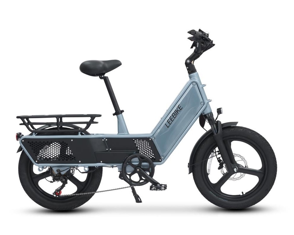 Vélo cargo électrique compact à cadre en aluminium
   